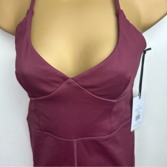 IVL Collection (Revolve) Strappy Stretch Nylon Onesie In Windsor Wine NWT 8 - Picture 7 of 16